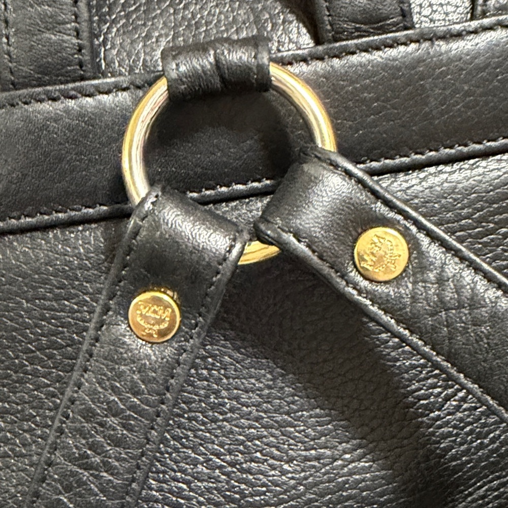 MCM Black Leather Backpack - Made in Germany - Picture 10 of 15